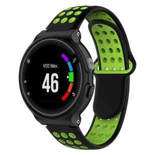 For Garmin Forerunner 220 / 230 / 235 / 630 / 620 / 735xt Silicone Watch Band(Black green)