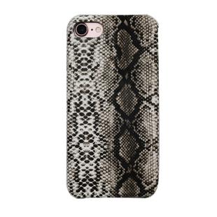 For iPhone 8 / 7 Snake Skin Pattern PU+PVC Material Shockproof Mobile Protective Case(Light Grey)