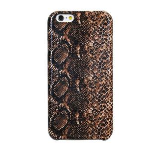 For iPhone 6Plus / 6SPlus Snake Skin Pattern PU+PVC Material Shockproof Mobile Protective Case(Deep Brown)