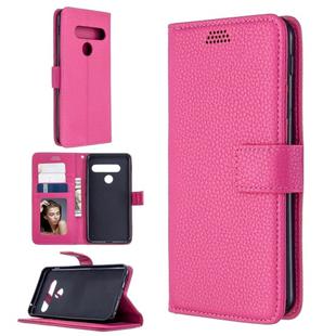 For LG G8ST Litchi Texture Horizontal Flip Leather Case with Holder & Card Slots & Wallet & Photo Frame(Rose)