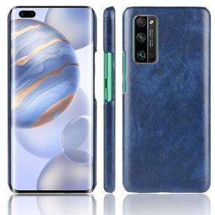 For  Huawei Honor 30 Pro Shockproof Litchi Texture PC + PU Case(Blue)