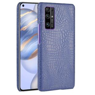 For Huawei Honor 30 Shockproof Crocodile Texture PC + PU Case(Blue)