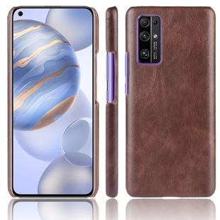 For Huawei Honor 30 Shockproof Litchi Texture PC + PU Case(Brown)