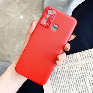 For VIVO Y5S All-Inclusive Pure Prime Skin Plastic Case with Lens Ring Protection Cover(Red)