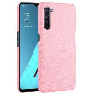 For OPPO Find X2 Lite / Reno 3 5G Shockproof Crocodile Texture PC + PU Case(Pink)