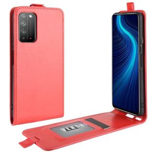 For Huawei Honor X10 5G R64 Texture Single Vertical Flip Leather Protective Case with Card Slots & Photo Frame(Red)