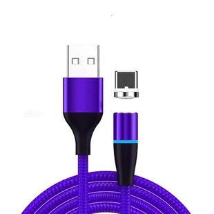 3A USB to USB-C / Type-C Fast Charging + 480Mbps Data Transmission Mobile Phone Magnetic Suction Fast Charging Data Cable, Cable Length: 1m(Blue)