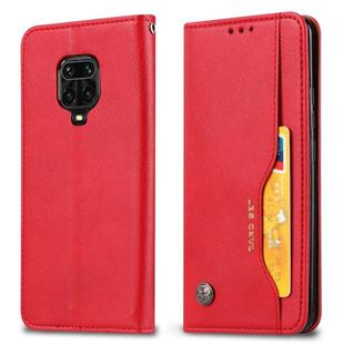 For Xiaomi Redmi Note 9 Pro / Note 9S/ Note 9 Pro Max Knead Skin Texture Horizontal Flip Leather Case with Photo Frame & Holder & Card Slots & Wallet(Red)