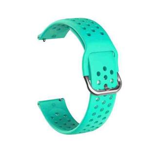 20mm For Huami Amazfit GTS / Samsung Galaxy Watch Active 2 / Huawei Watch GT2 42MM Inner Buckle Breathable Watch Band(Teal)