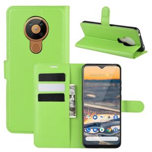 For Nokia 5.3 Litchi Texture Horizontal Flip Protective Case with Holder & Card Slots & Wallet(Green)