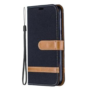 Color Matching Denim Texture Leather Case for Nokia 4.2, with Holder & Card Slots & Wallet & Lanyard(Black)