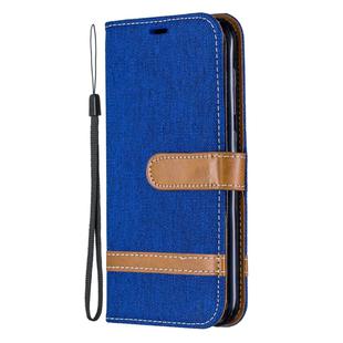 Color Matching Denim Texture Leather Case for Nokia 4.2, with Holder & Card Slots & Wallet & Lanyard(Royal blue)