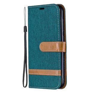 Color Matching Denim Texture Leather Case for Nokia 4.2, with Holder & Card Slots & Wallet & Lanyard(Green)