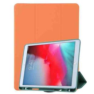 For iPad mini 5 / mini 4 /3 /2 /1  Honeycomb Ventilation Foldable Deformation Horizontal Flip PU Leather Case with 3-Folding Holder & Pen Slot  & Smart Sleep / Wake-up(Orange)