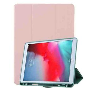 For iPad mini 5 / mini 4 /3 /2 /1  Honeycomb Ventilation Foldable Deformation Horizontal Flip PU Leather Case with 3-Folding Holder & Pen Slot  & Smart Sleep / Wake-up(Pink)