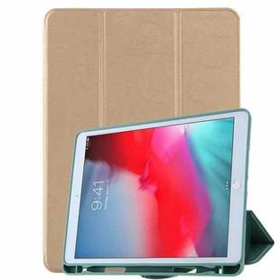 For iPad mini 5 / mini 4 /3 /2 /1  Honeycomb Ventilation Foldable Deformation Horizontal Flip PU Leather Case with 3-Folding Holder & Pen Slot  & Smart Sleep / Wake-up(Gold)