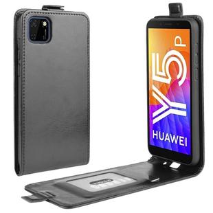 For Huawei Y5p/Honor 9S R64 Texture Single Vertical Flip Leather Protective Case with Card Slots & Photo Frame(Black)