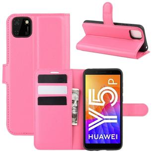 For Huawei Y5p/Honor 9S Litchi Texture Horizontal Flip Protective Case with Holder & Card Slots & Wallet(Rose red)