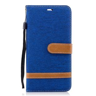 Color Matching Denim Texture Leather Case for Huawei Mate 10 Lite, with Holder & Card Slots & Wallet & Lanyard(Royal blue)