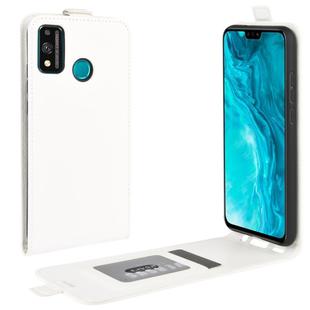 For Huawei Honor 9X lite R64 Texture Single Vertical Flip Leather Protective Case with Card Slots & Photo Frame(White)