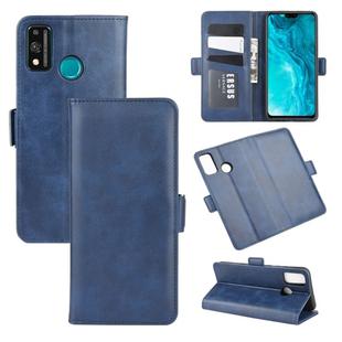 For Huawei Honor 9X lite Dual-side Magnetic Buckle Horizontal Flip Leather Case with Holder & Card Slots & Wallet(Dark Blue)