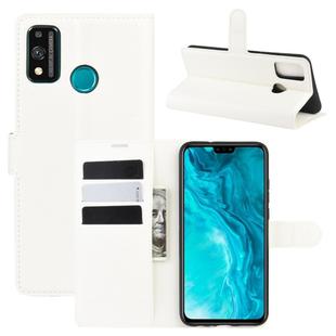 For Huawei Honor 9X lite Litchi Texture Horizontal Flip Protective Case with Holder & Card Slots & Wallet(White)