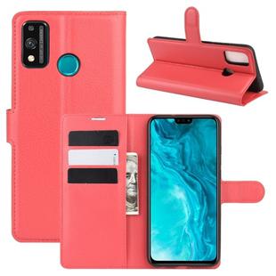 For Huawei Honor 9X lite Litchi Texture Horizontal Flip Protective Case with Holder & Card Slots & Wallet(Red)