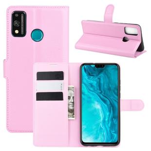 For Huawei Honor 9X lite Litchi Texture Horizontal Flip Protective Case with Holder & Card Slots & Wallet(Pink)