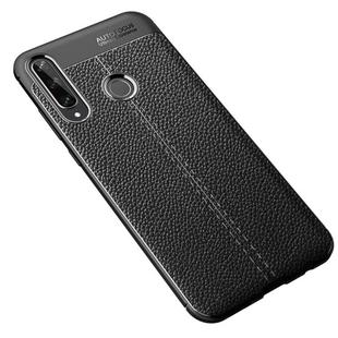 For Huawei Y6P Litchi Texture TPU Shockproof Case(Black)