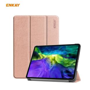 For iPad Pro 11 2022 / 2020 / 2021 ENKAY ENK-8001 Denim Pattern Horizontal Flip Leather Smart Tablet Case with Holder(Pink)