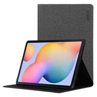 For Samsung Galaxy Tab S6 Lite P610 / P615 / Tab S6 Lite 2022 / P613 / P619 ENKAY Coarse Cloth Leather Smart Tablet Case(Black)