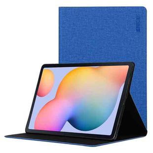 For Samsung Galaxy Tab S6 Lite P610 / P615 / Tab S6 Lite 2022 / P613 / P619 ENKAY Coarse Cloth Leather Smart Tablet Case(Blue)