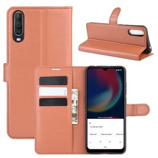 For Wiko view 4/ 4 lite Litchi Texture Horizontal Flip Protective Case with Holder & Card Slots & Wallet(Brown)