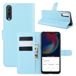 For Wiko view 4/ 4 lite Litchi Texture Horizontal Flip Protective Case with Holder & Card Slots & Wallet(Blue)