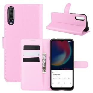 For Wiko view 4/ 4 lite Litchi Texture Horizontal Flip Protective Case with Holder & Card Slots & Wallet(Pink)