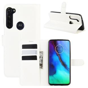 For Motorola Moto G Stylus Litchi Texture Horizontal Flip Protective Case with Holder & Card Slots & Wallet(White)