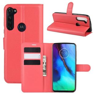For Motorola Moto G Stylus Litchi Texture Horizontal Flip Protective Case with Holder & Card Slots & Wallet(Red)