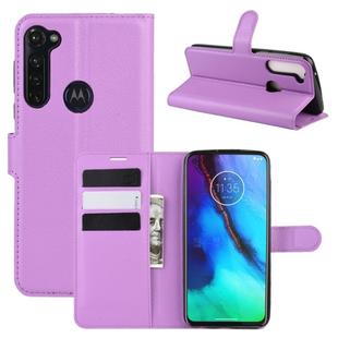 For Motorola Moto G Stylus Litchi Texture Horizontal Flip Protective Case with Holder & Card Slots & Wallet(Purple)