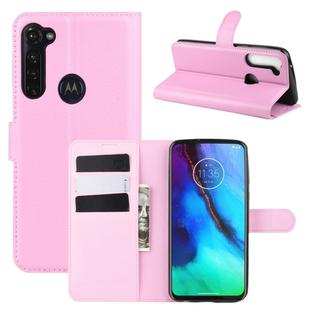 For Motorola Moto G Stylus Litchi Texture Horizontal Flip Protective Case with Holder & Card Slots & Wallet(Pink)
