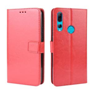 Retro Crazy Horse Texture Horizontal Flip Leather Case for Huawei Y9 Prime (2019), with Holder & Card Slots & Photo Frame(Red)