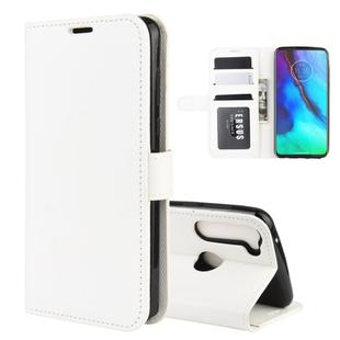 For Motorola Moto G Stylus R64 Texture Single Horizontal Flip Protective Case with Holder & Card Slots & Wallet& Photo Frame(White)