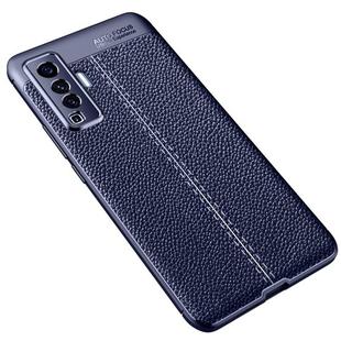 For VIVO X50 Litchi Texture TPU Shockproof Case(Navy Blue)