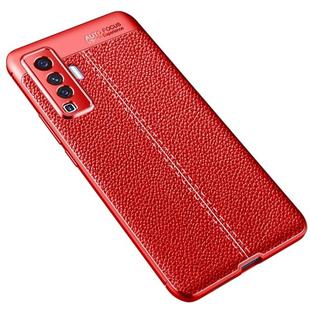 For VIVO X50 Litchi Texture TPU Shockproof Case(Red)
