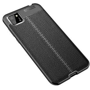 For Huawei Y5P Litchi Texture TPU Shockproof Case(Black)