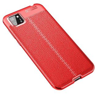 For Huawei Y5P Litchi Texture TPU Shockproof Case(Red)