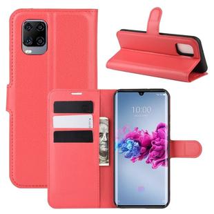 For ZTE Axon 11  Litchi Texture Horizontal Flip Protective Case with Holder & Card Slots & Wallet(Red)