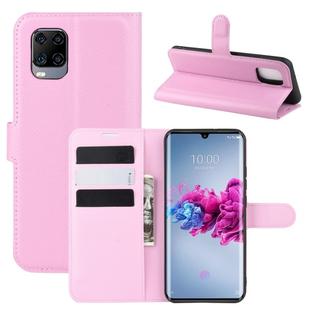For ZTE Axon 11  Litchi Texture Horizontal Flip Protective Case with Holder & Card Slots & Wallet(Pink)