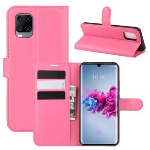 For ZTE Axon 11  Litchi Texture Horizontal Flip Protective Case with Holder & Card Slots & Wallet(Rose red)