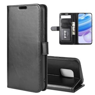 For Xiaomi Redmi 10X Pro 5G/10X 5G R64 Texture Single Horizontal Flip Protective Case with Holder & Card Slots & Wallet& Photo Frame(Black)