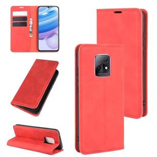 For Xiaomi Redmi 10X Pro 5G/10X 5G Retro-skin Business Magnetic Suction Leather Case with Holder & Card Slots & Wallet(Red)